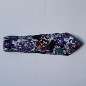 Monday Night Football NFL ABC 25th Anniversary 100% Silk Tie By Nicole Miller